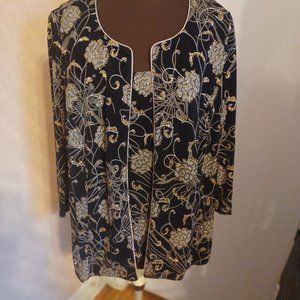 Black and Gold Sparkle 2 Pc Set by Alex Evenings